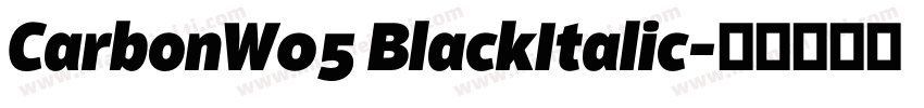 CarbonW05 BlackItalic字体转换